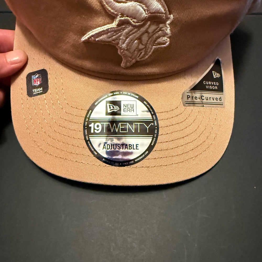 New Era Minnesota Vikings Hat Mens OSFM Tan NEW 19TWENTY Adjustable NFL Snapback - Picture 4 of 11